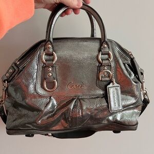 Coach Shimmering Silver Satchel - purchased unused